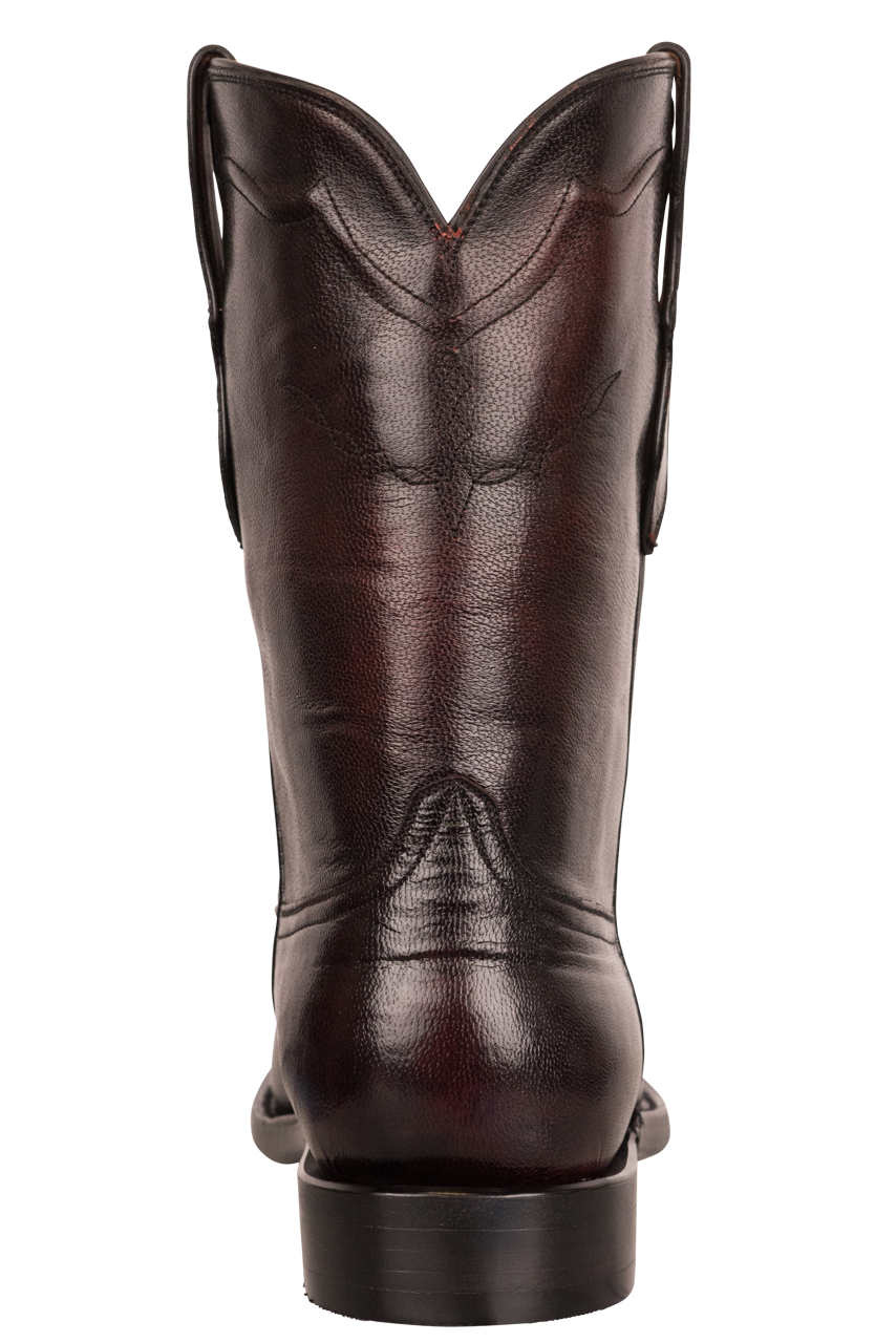 Black Jack Men's Black Cherry Brush Off Goat Roper Boots Pinto Ranch