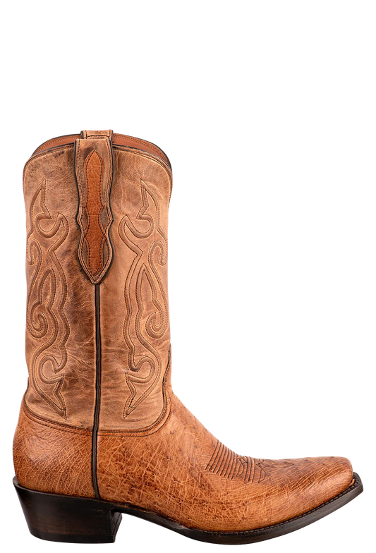 Black Jack Men's Smooth Ostrich Cowboy Boots - Burnished Cigar