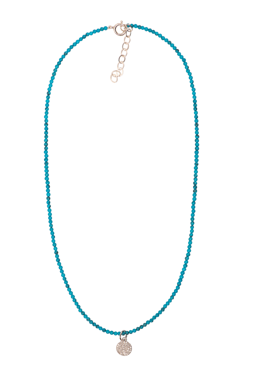 Brown Eyed Girl Dainty Turquoise Charm Necklace