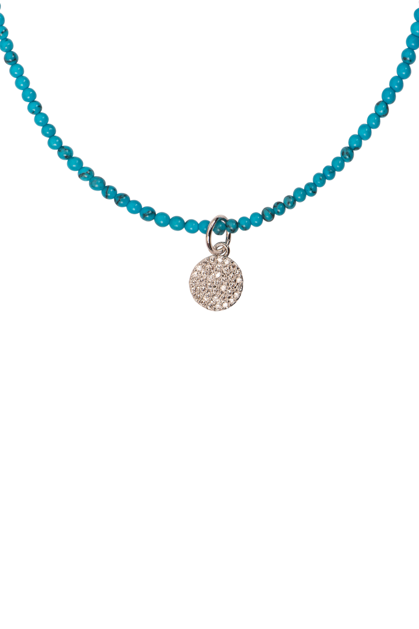 Brown Eyed Girl Dainty Turquoise Charm Necklace