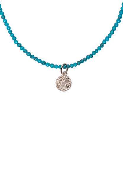 Brown Eyed Girl Dainty Turquoise Charm Necklace