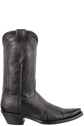 Black Jack Men's Exclusive Ranch Hand Leather Cowboy Boots - Black