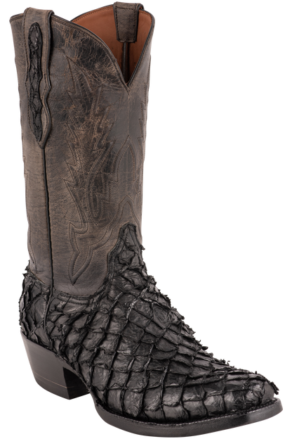 Black Jack Men's Exclusive Pirarucu Cowboy Boots - Black