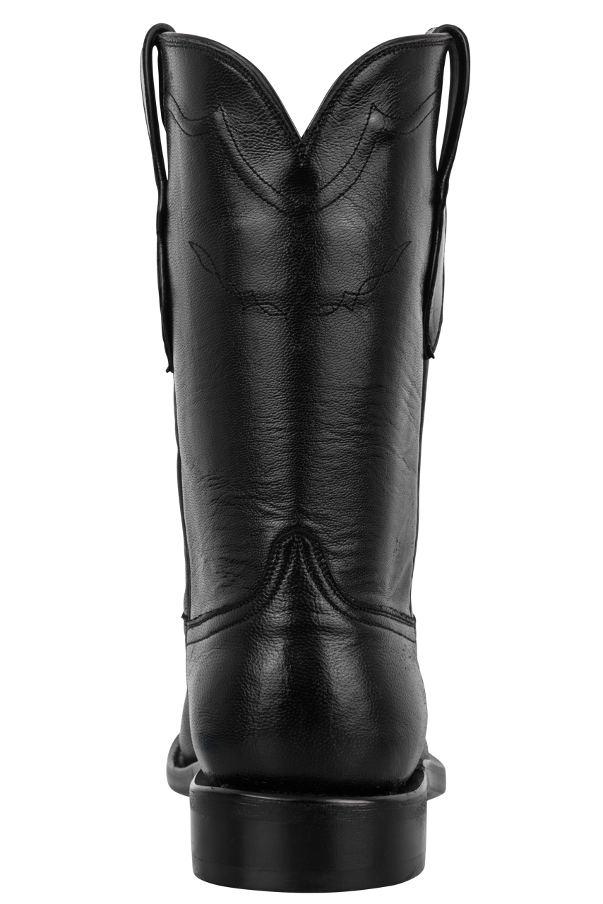 Black Jack Men's Black Goat Skin Roper Boots | Pinto Ranch