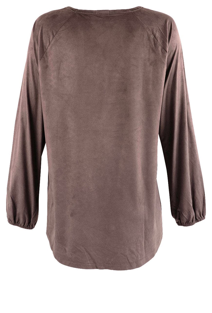Dylan Gray Luxe Suede V-Neck Top