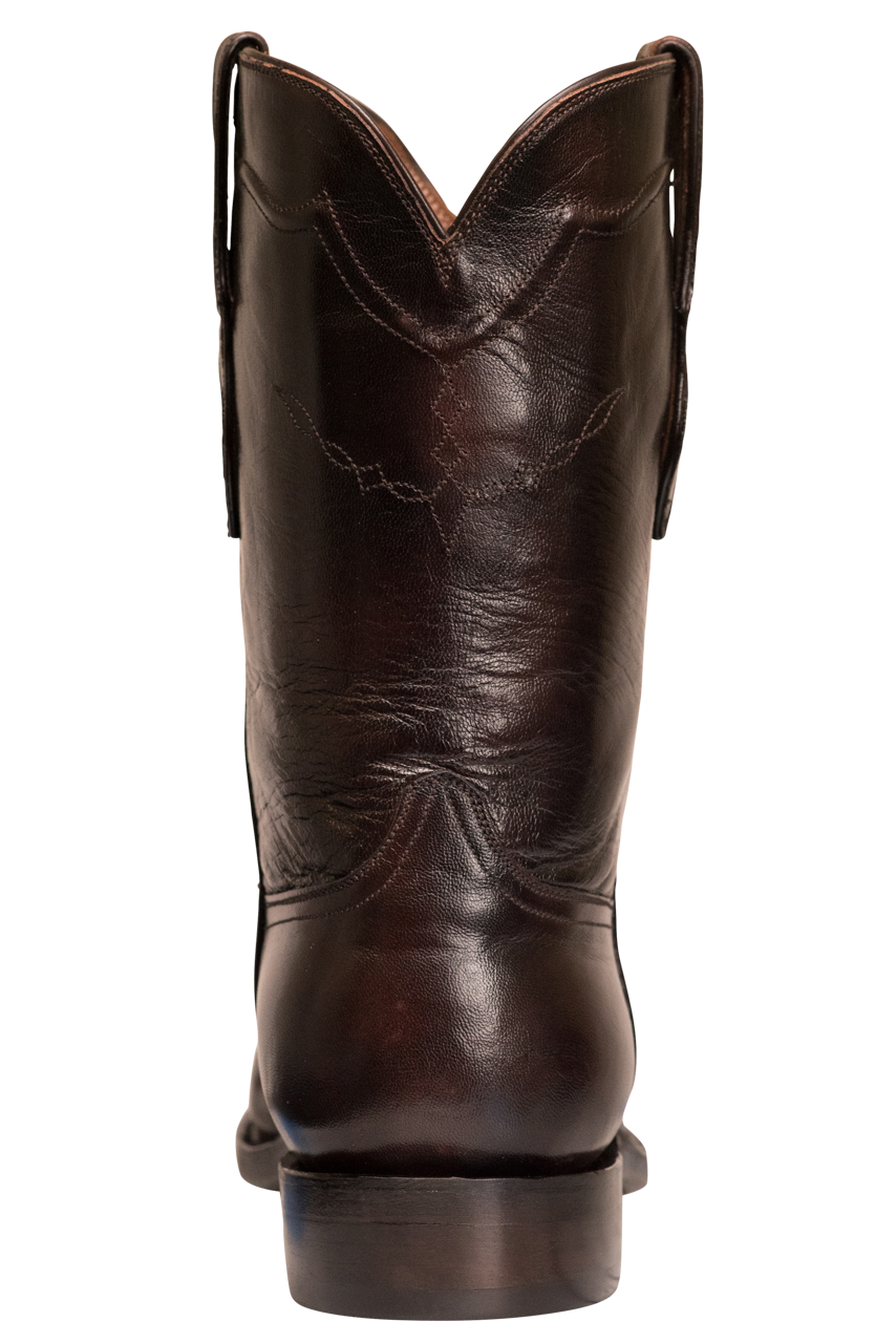 Black Jack Men's Brown Brush Off Goat Roper Boots Pinto Ranch