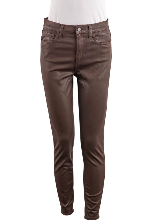 Joe's Jeans Charlie High-Rise Skinny Ankle Jeans - Dark Choc