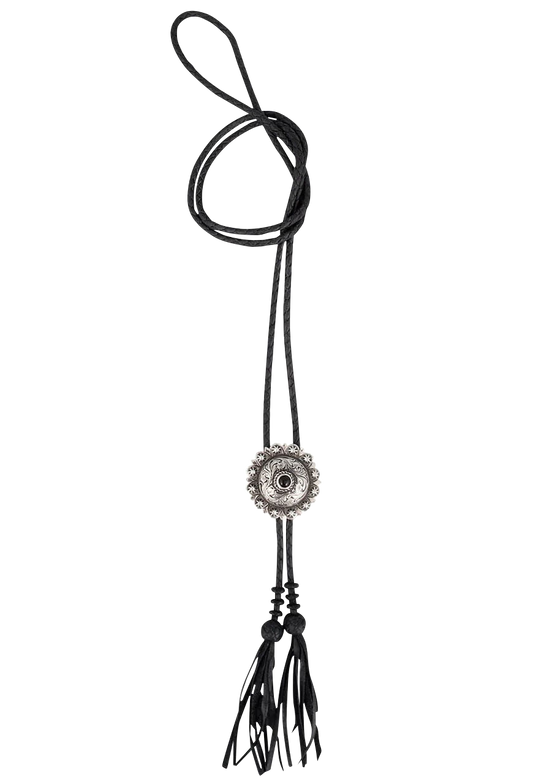 Silver King Onyx Bolo Tie