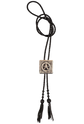 Silver King Texas Ranger Star Square Bolo Tie