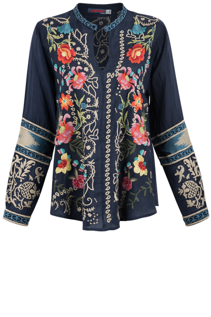 Johnny Was Tamarind Embroidered Top