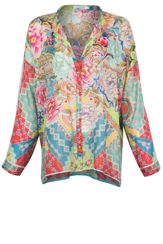 Johnny Was Prisma Selina Button Down Top