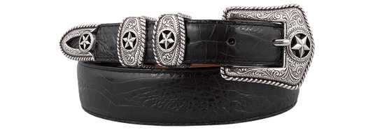 Tony Lama Country Croc Belt - Black