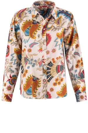 Dylan Washed White Multi Floral Shirt