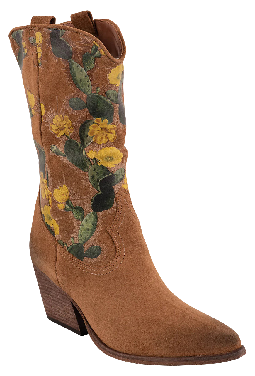 Golo Women's Leather Cactus Suede Cowgirl Boots