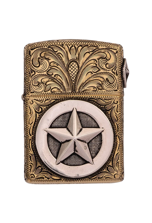 Silver King Star Engraved Zippo Lighter