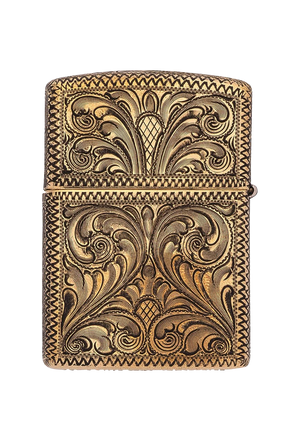 Silver King Brass Engraved Zippo Lighter