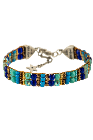 Peyote Bird Blue Star Bracelet