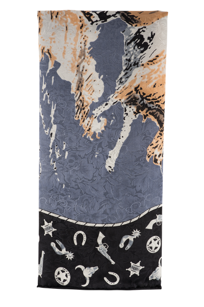 Wyoming Traders Blue Silk Scarf