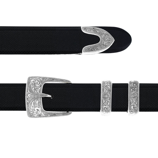 Clint Orms 1" Narrow Engraved Buckle Set