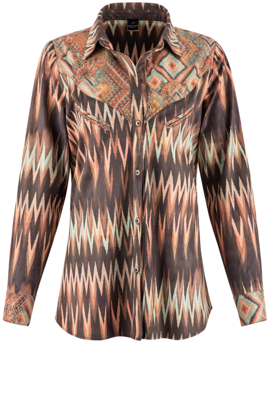 Save the Faith Western Print Shirt