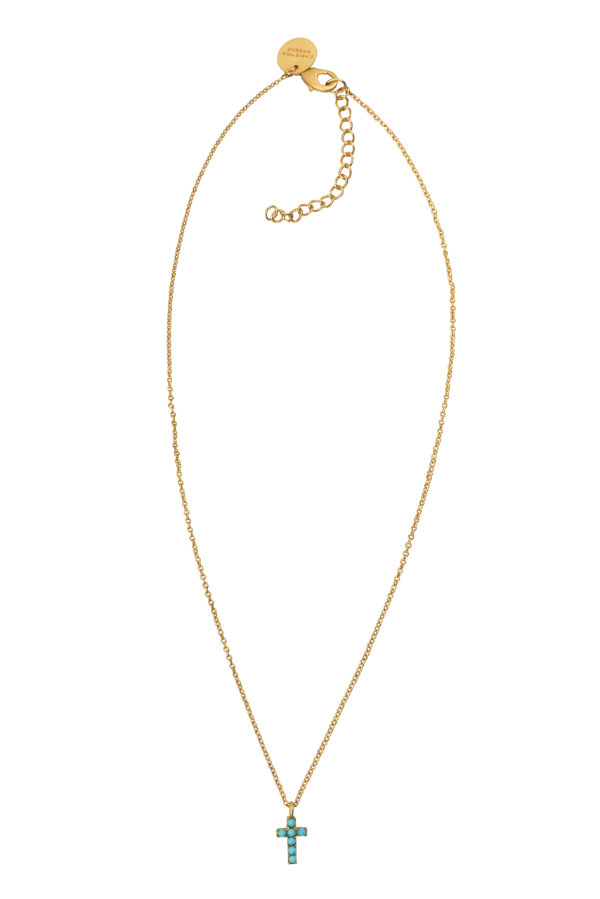 Christina Greene Turquoise Cross Necklace