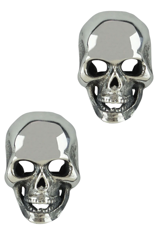 Jeff Deegan Double Skull Silver Cufflinks