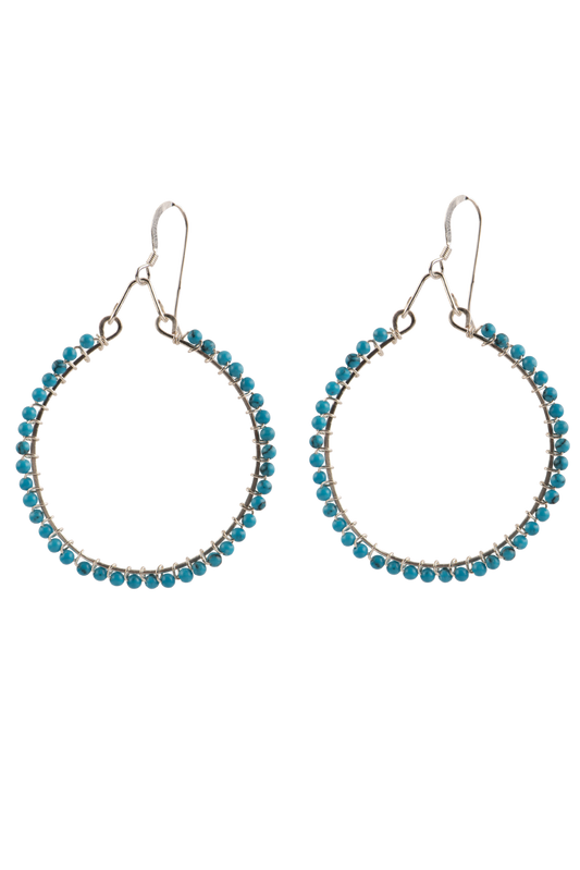 Brown Eyed Girls Turquoise Hoop Earrings