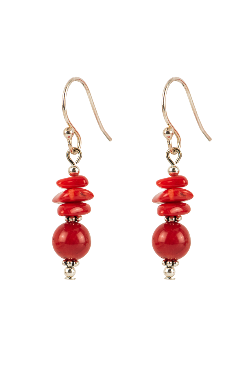 Paige Wallace Coral Chip Earrings