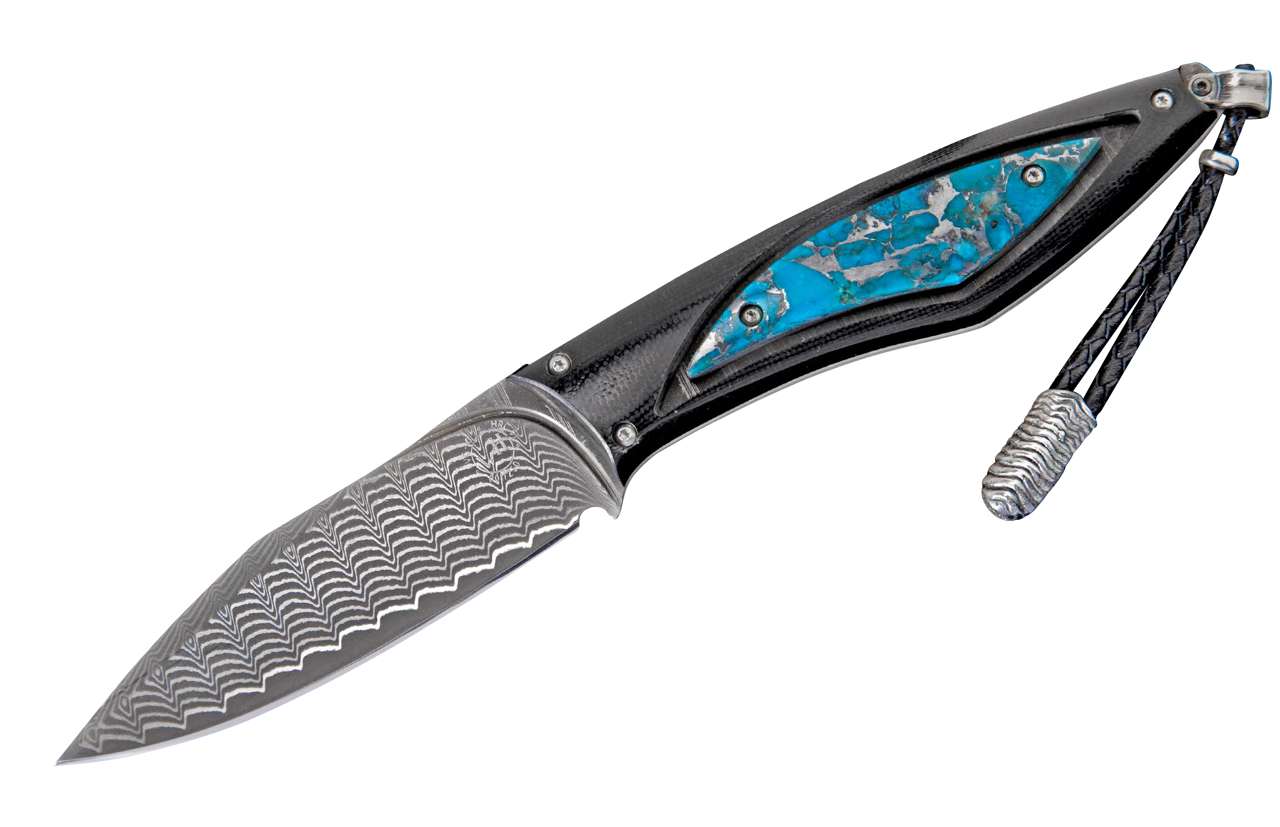 William Henry Raven Tucson Fixed Blade Western Knife Pinto Ranch