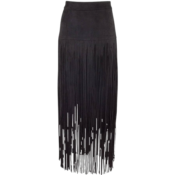 【PORTERNA】Olly fringed long skirt F396-JOH-LONG-FRINGE-SKIRT-