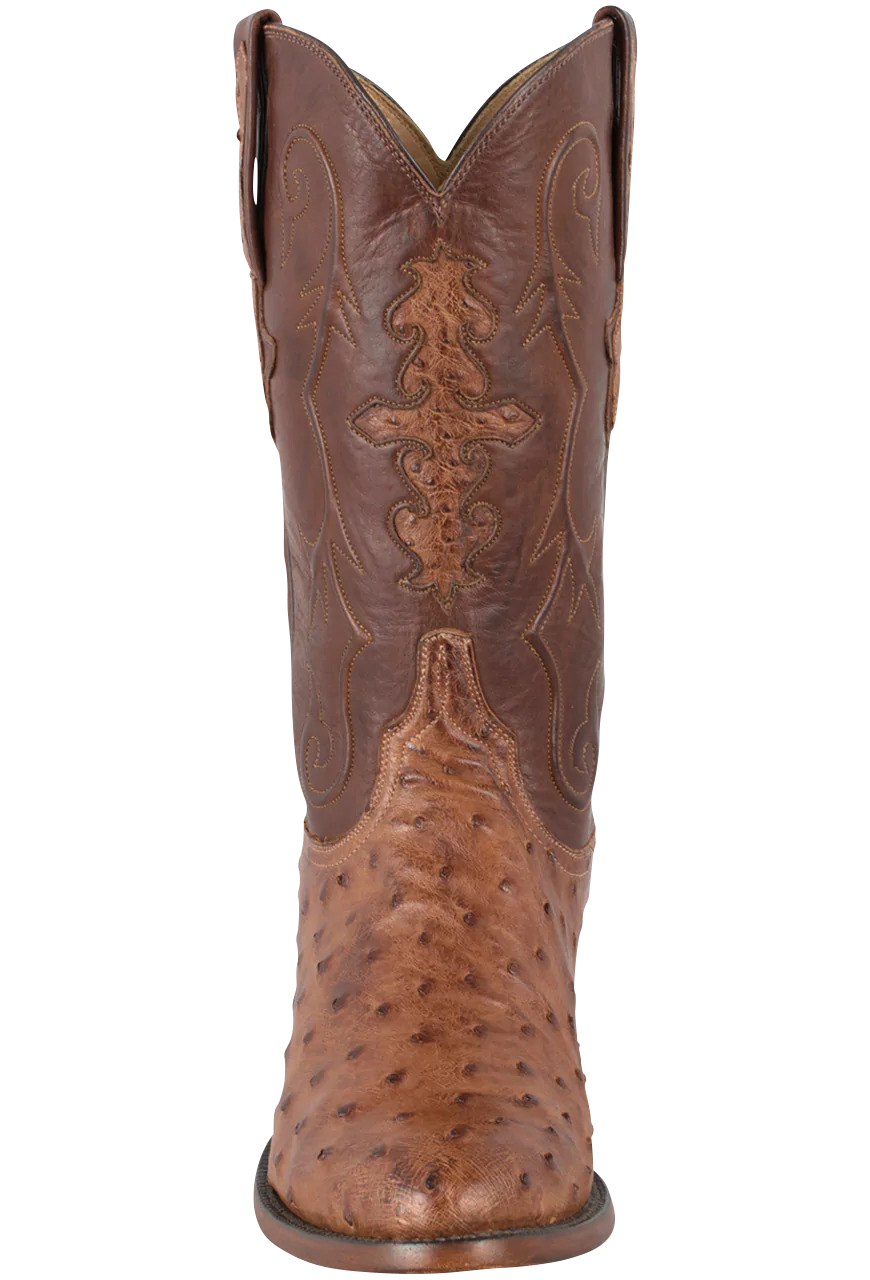 Lucchese Men's Full Quill Ostrich Cowboy Boots - Barnwood