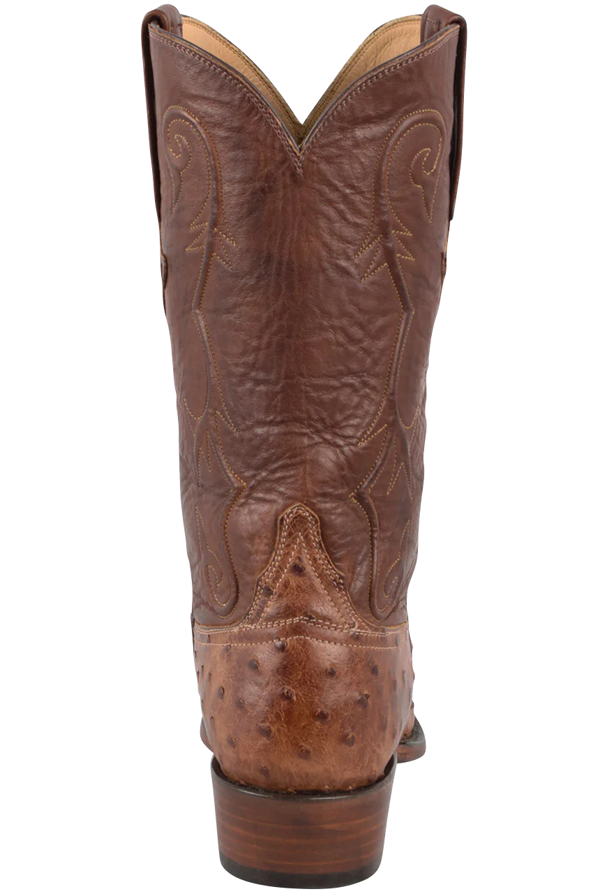 Lucchese Men's Full Quill Ostrich Cowboy Boots - Barnwood