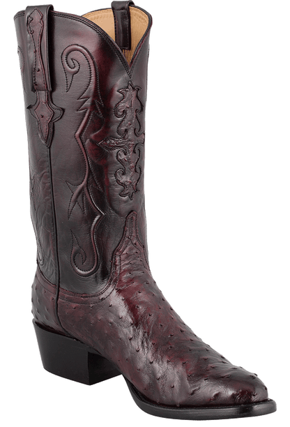 Lucchese black ostrich boots sales