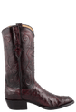 Lucchese Men's Full-Quill Ostrich Cowboy Boots - Black Cherry