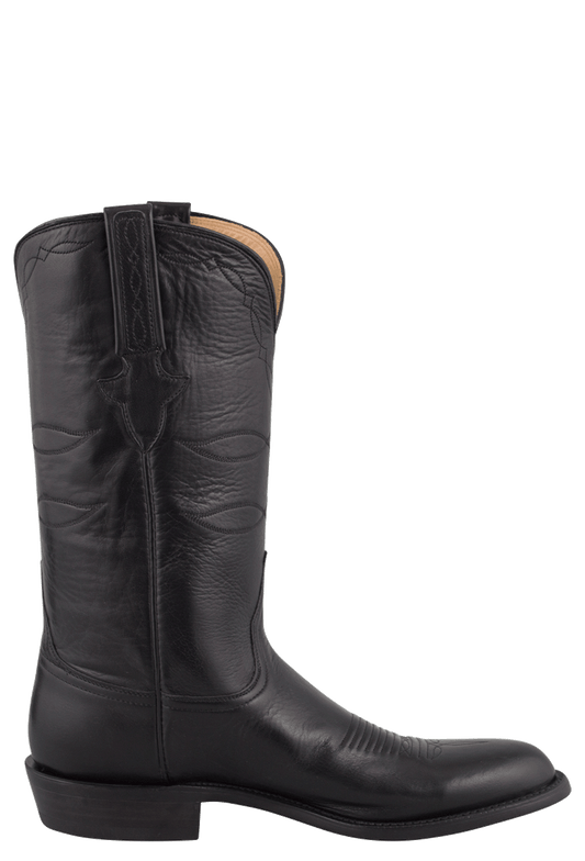Lucchese Men's Baby Buffalo Roper Boots - Black