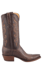 Lucchese Men's Ostrich Leg Cowboy Boots - Matte Chocolate