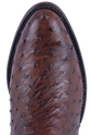 Lucchese Men's Full Quill & Smooth Ostrich Cowboy Boots - Antique Chocolate