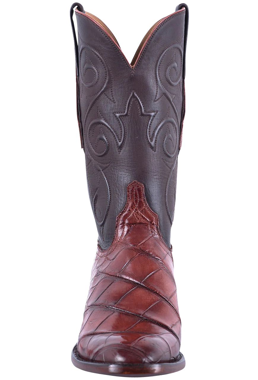 Lucchese Men's Giant Gator Cowboy Boots - Antique Italian Red