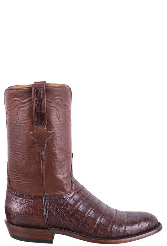 Lucchese Men's Caiman Ultra Roper Boots - Barrel Brown