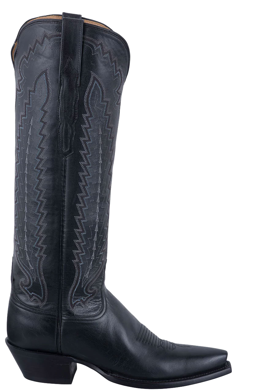 Lucchese Women's Goat Vero Cowgirl Boots - Black