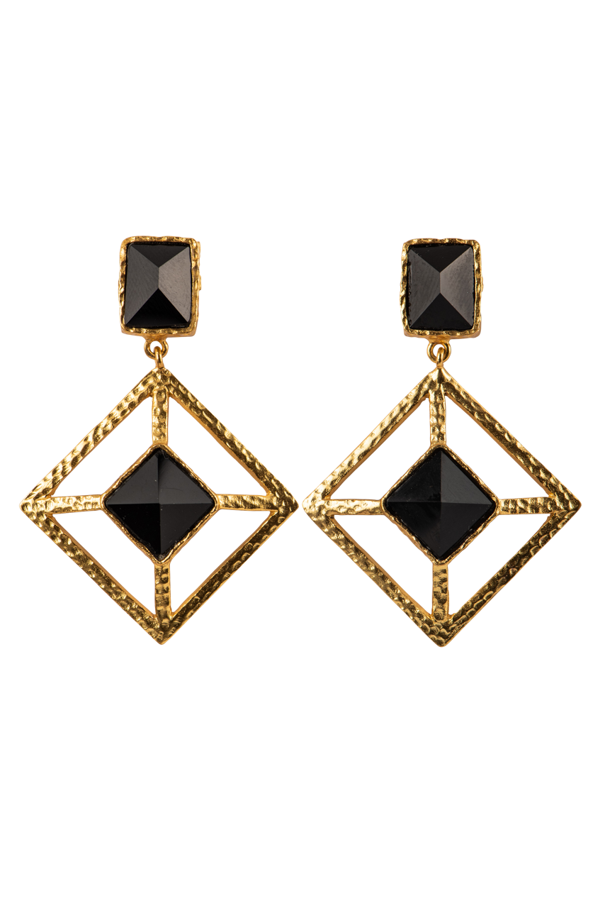 Christina Greene Milox Black Onyx Earrings