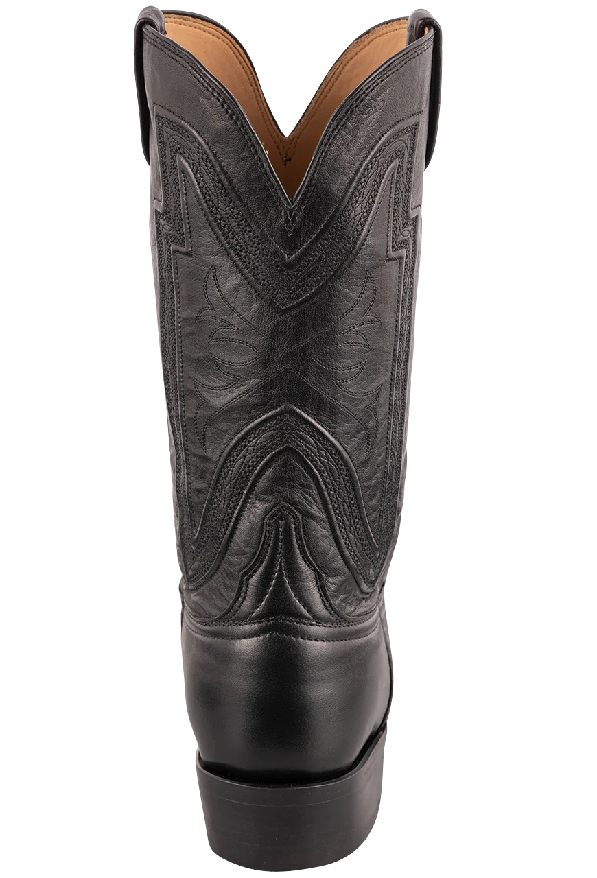 Lucchese Baby Buffalo Collins Cowboy Boots - Black