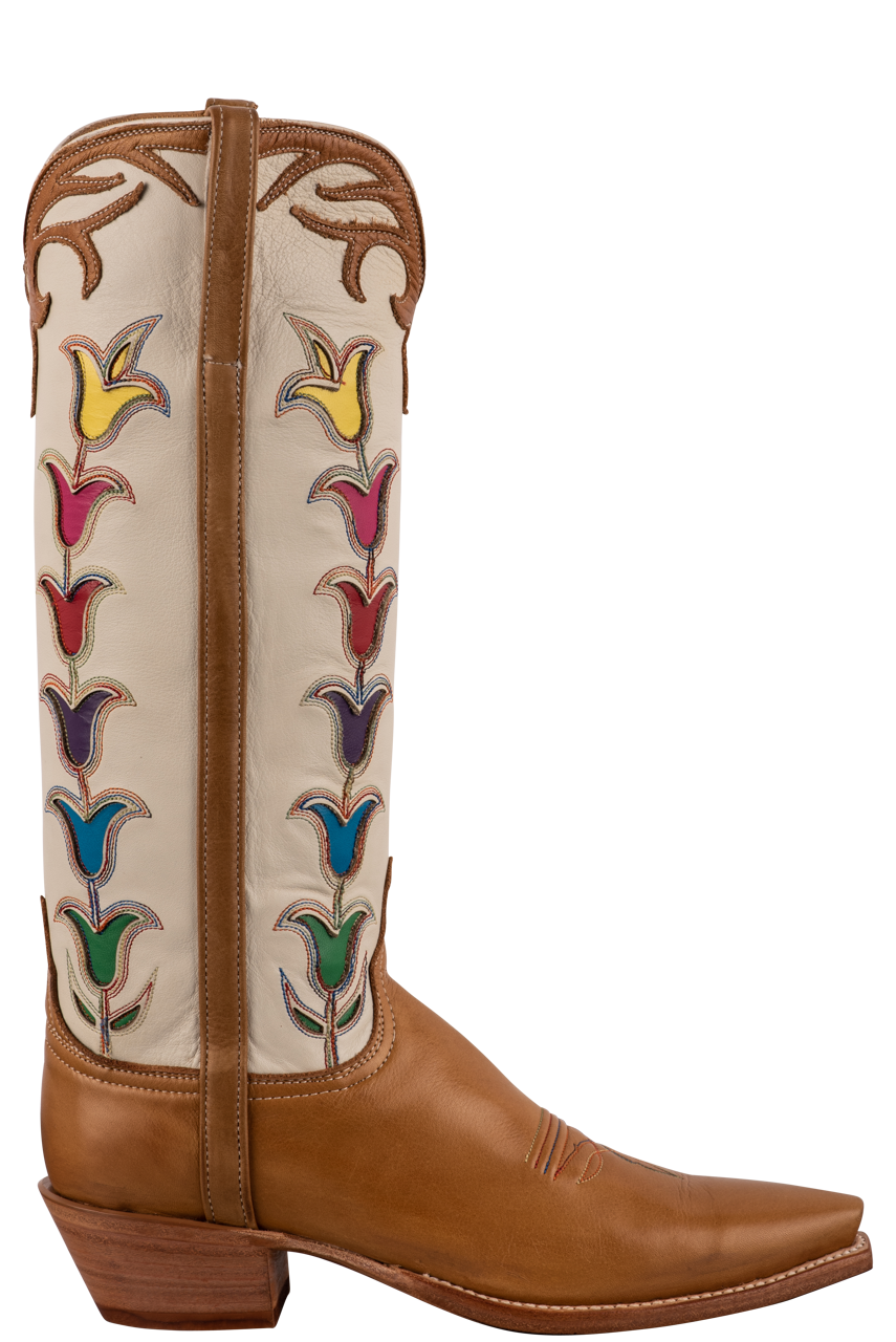 Lucchese Women's Tulip Cowgirl Boots - Rust