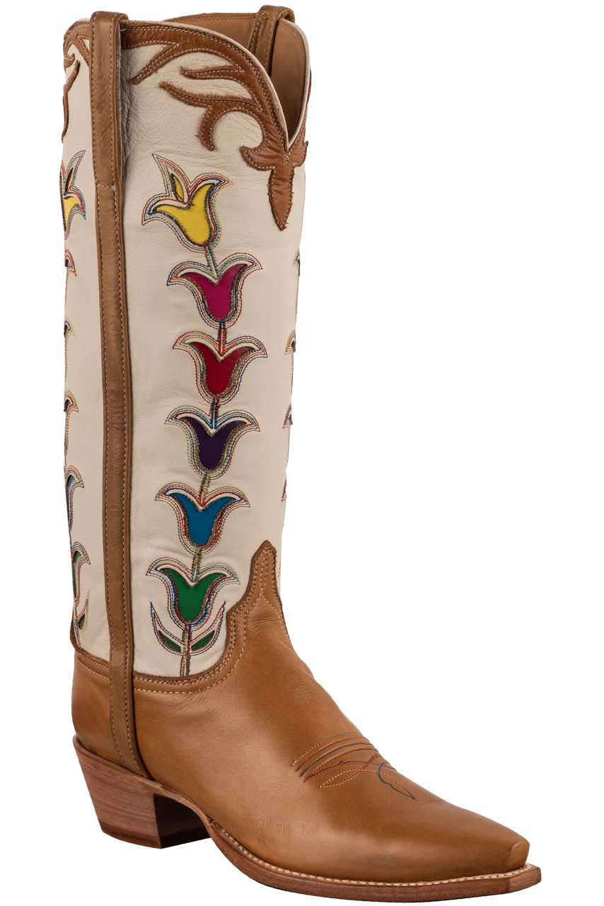 Lucchese Women's Tulip Cowgirl Boots - Rust