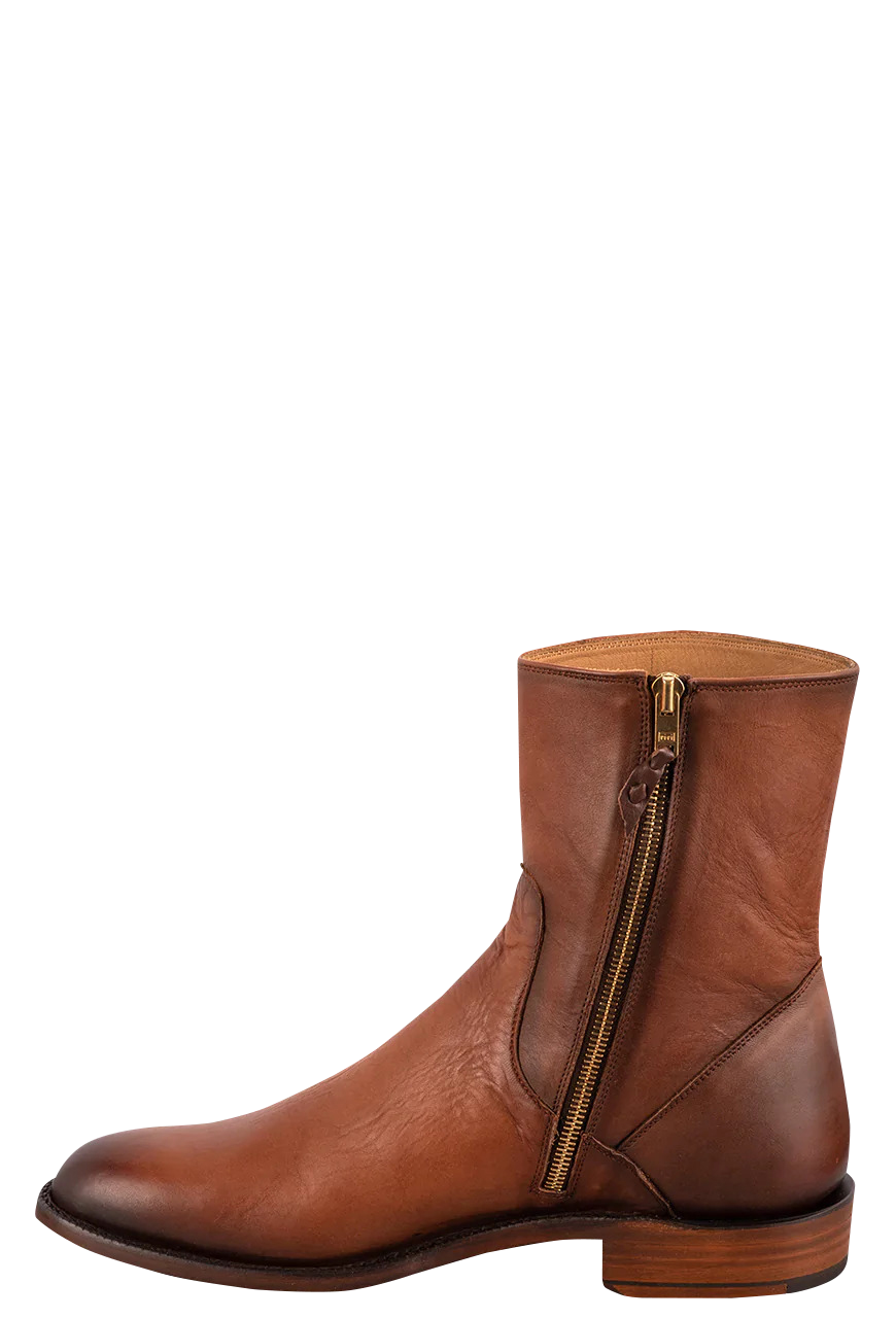 Lucchese Men's Calf Jonah Roper Boots - Dark Brown