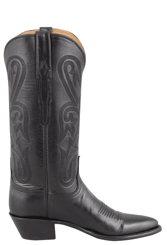 Lucchese Women's Calf Ranch Hand Cowgirl Boots - Black