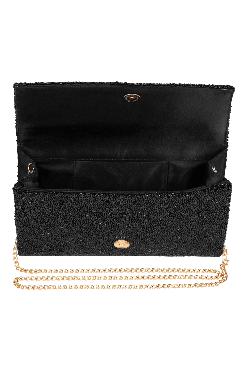 Christina Greene Houston Rodeo Beaded Clutch Bag - Black