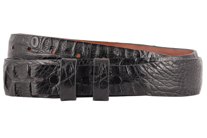 Chacon 1.25" Hornback Crocodile Tapered Belt Strap