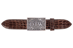 Pinto Ranch 1.5" Sterling Silver Personalized Trophy Buckle