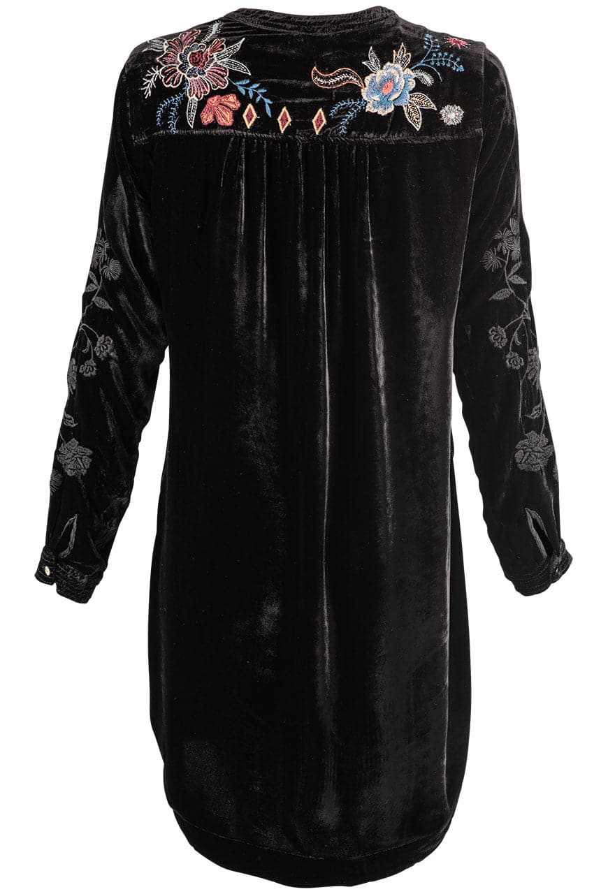 Johnny was discount black velvet tunic